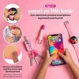 Little Beauty On The Go Pretend Play Kids Purse and Makeup Toy with Princess Pretend Makeup Smartphone Wallet Keys Credit and VIP Cards Perfect Pretend Play Set for Girls, Ages 3+