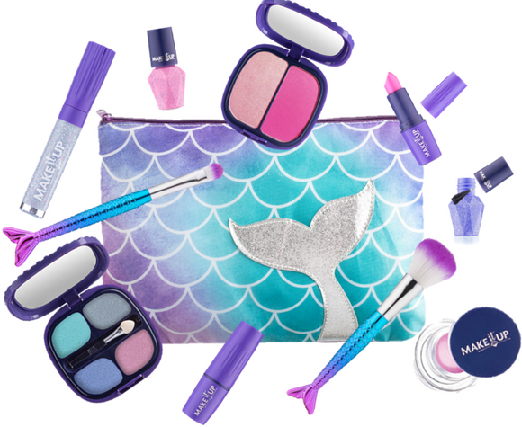 Make it Up Mermaid Collection - Washable - Non Toxic - Safe Makeup Set for Children…