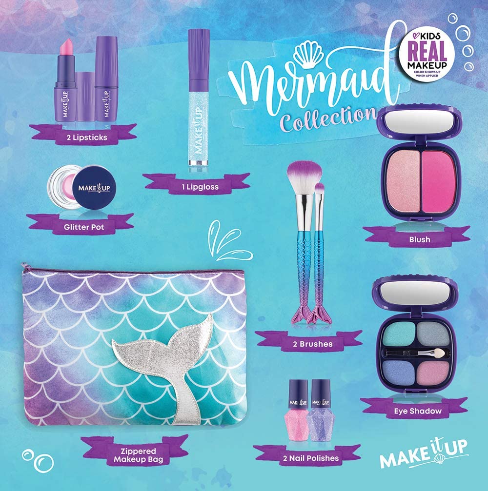 Make it Up Mermaid Collection - Washable - Non Toxic - Safe Makeup Set –  Make it Up Shop