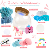 Unicorn Terrarium Arts and Crafts Kit for Kids with Adjustable LED Night Light & Remote